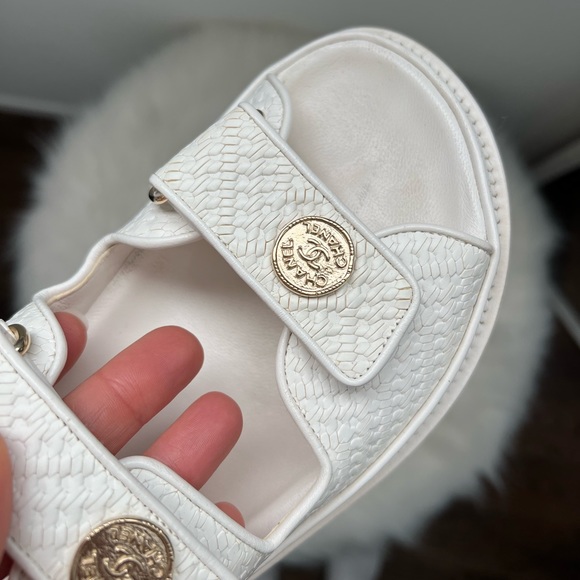 Chanel Dad Sandals white size 38 - Picture 7 of 11